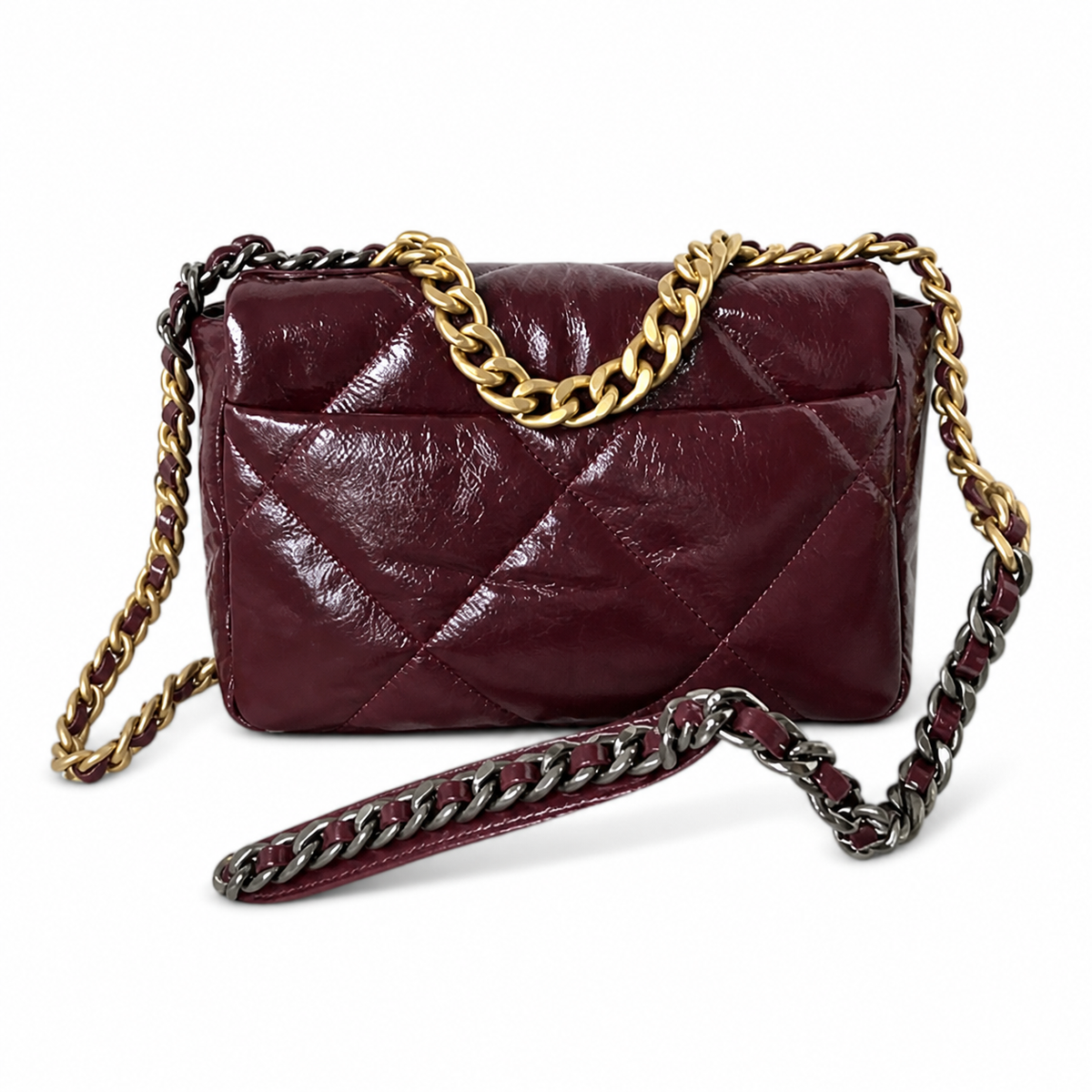 Chanel Classic Quilted Flap Bag | CC Turn-Lock Gold Hardware Leather Chain — 26cm