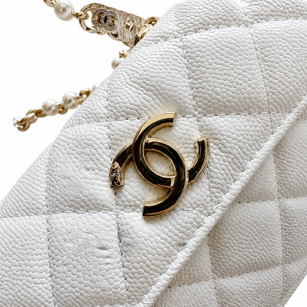 Chanel Quilted CC Mini Flap Bag | Gold Chain Strap — 11cm