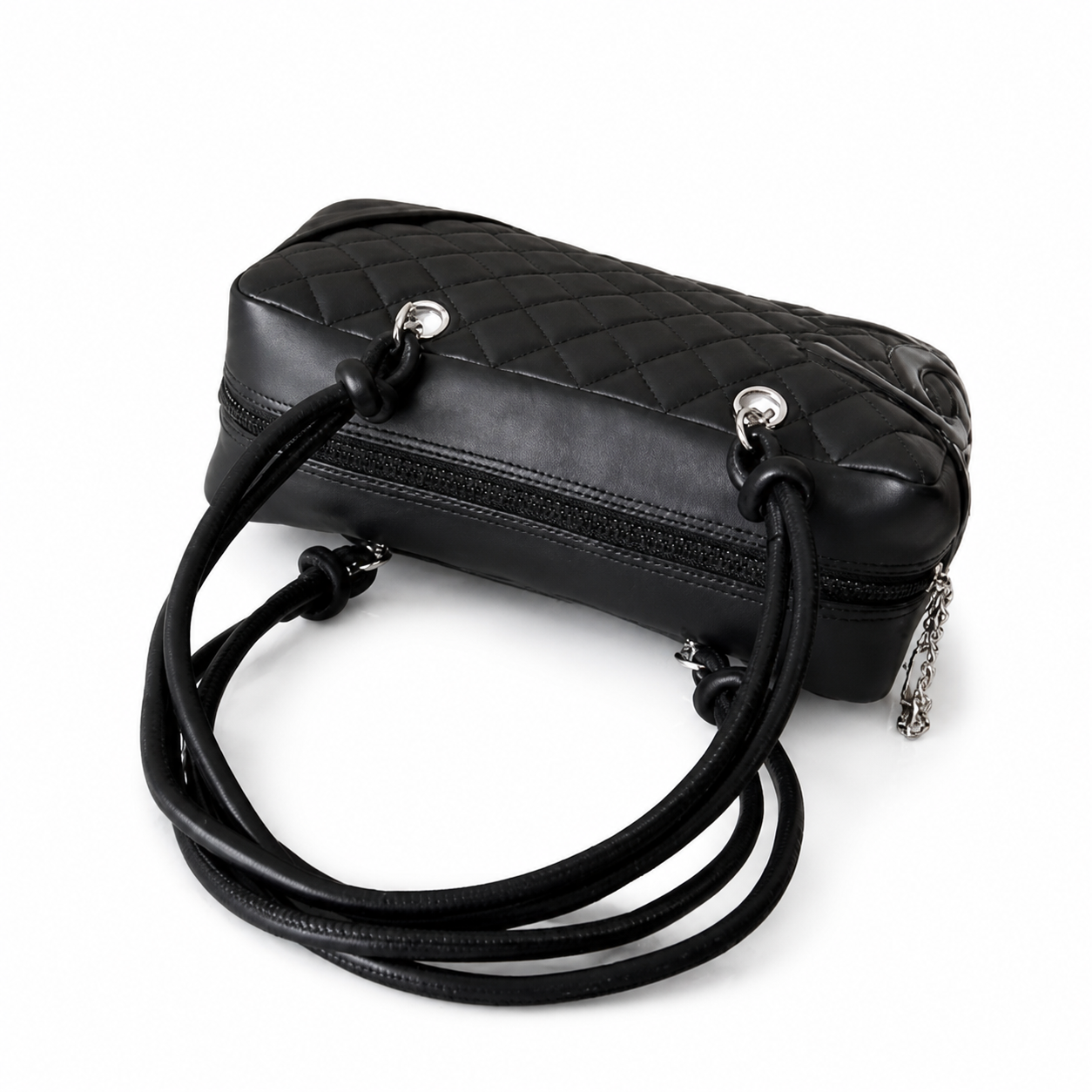 Chanel Quilted CC Medium Top Handle Bag | Detachable Chain — 27cm