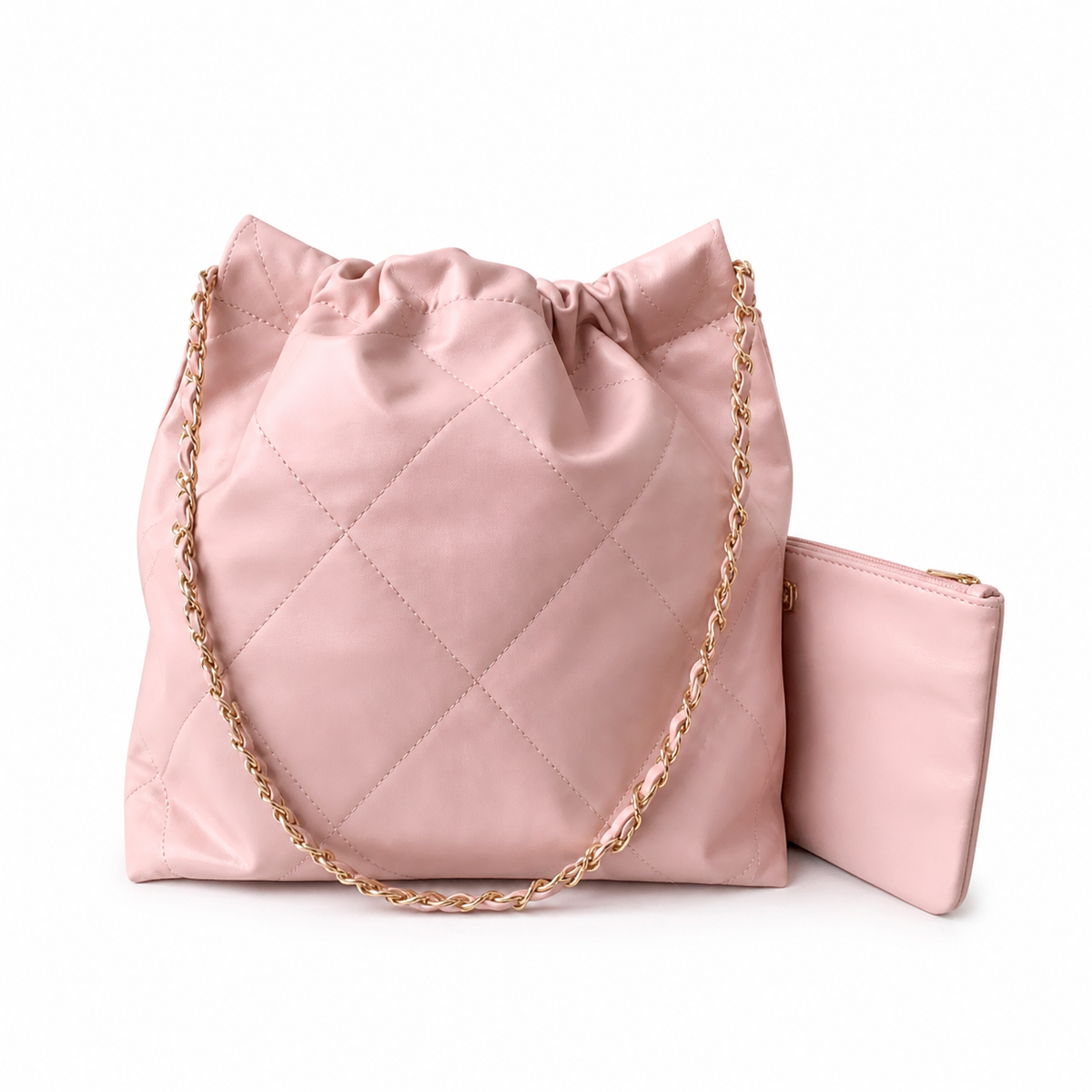 Chanel Classic Quilted Large Tote Bag | CC Hardware Leather Chain Strap — 35x37cm