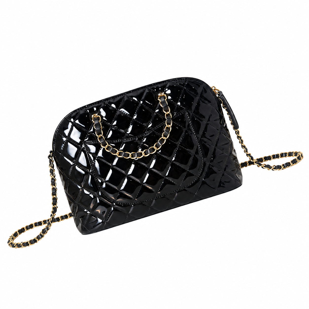Chanel Quilted Silver Chain Vertical Bag 20.5×28.5×7cm