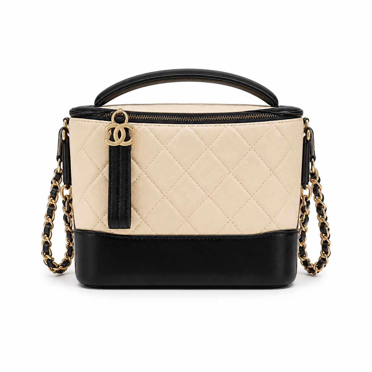 Chanel Classic Quilted Flap Bag | CC Turn-Lock Leather Chain Strap — 15x20cm