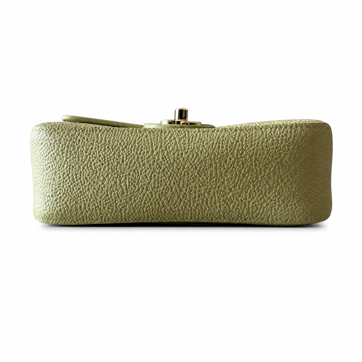 Chanel Mini Flap Bag Olive Green Caviar Leather | Gold CC Turn-Lock — 20cm