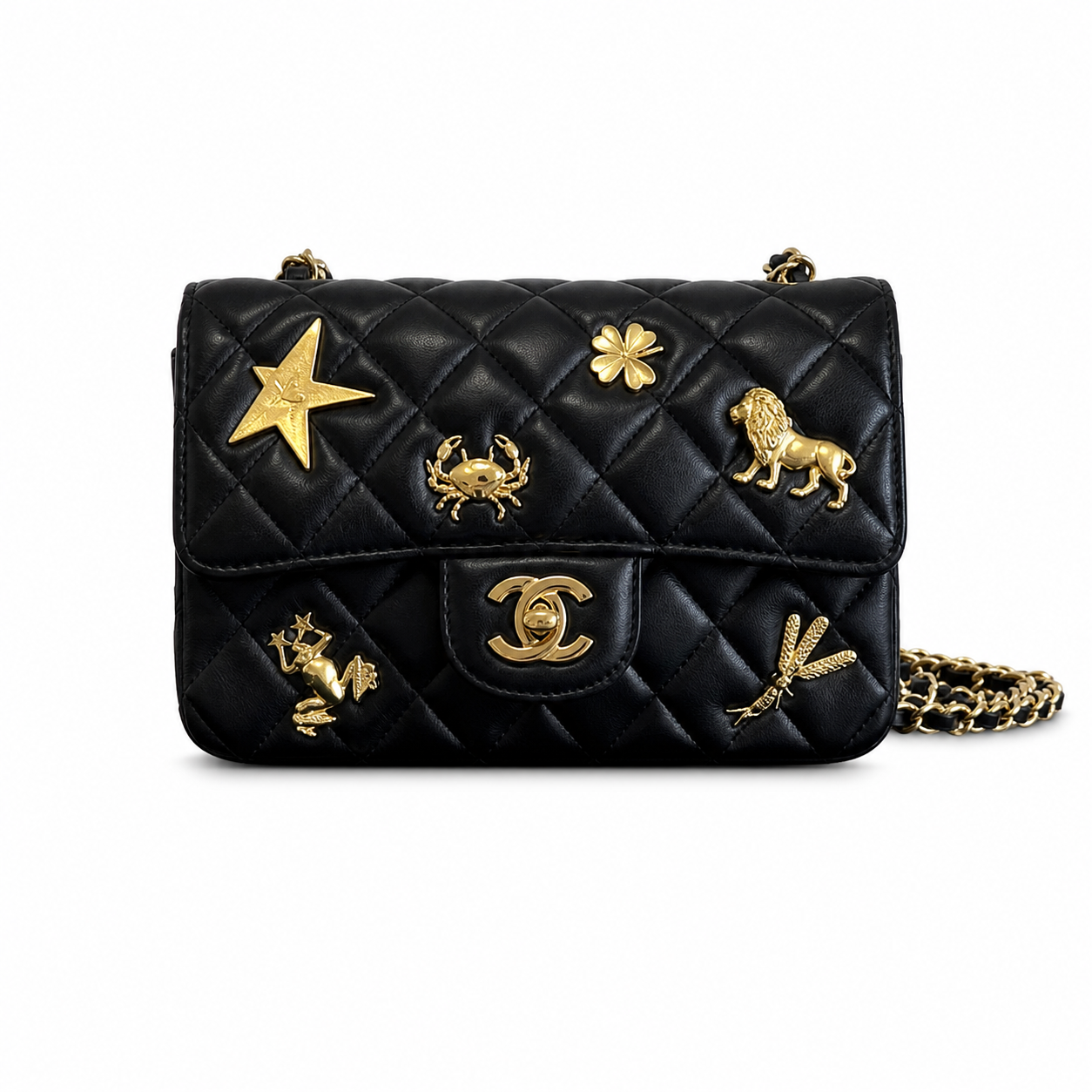 Chanel Classic Quilted Flap Bag | CC Hardware & Chain — 20cm