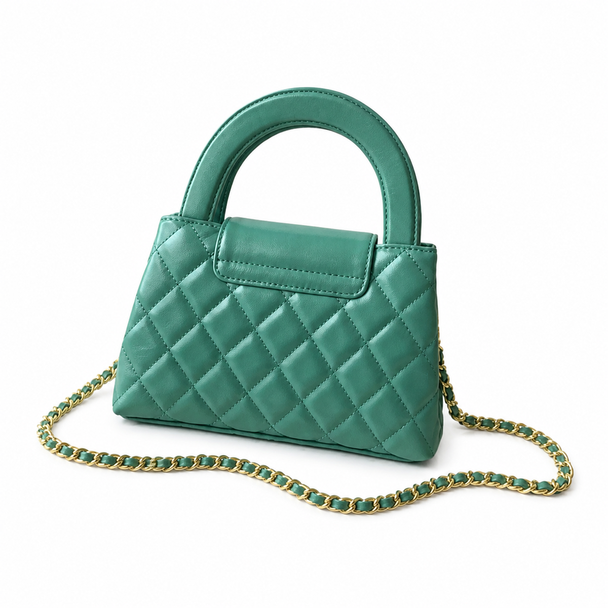Chanel Classic Quilted Mini Flap Bag | CC Turn-Lock Leather Chain Strap — 13x19cm