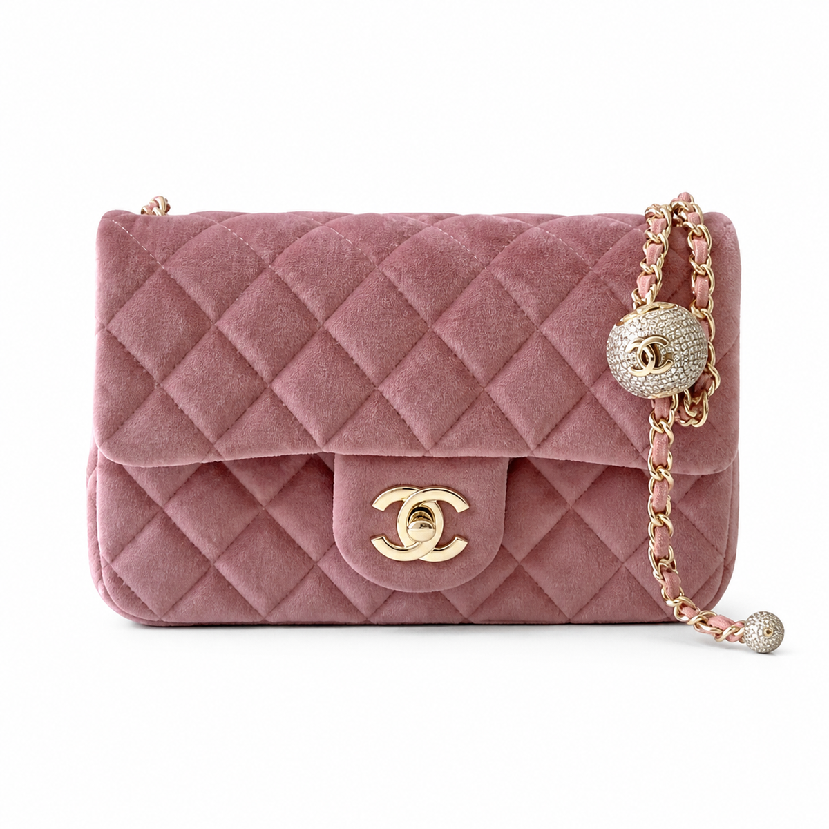 Chanel Classic Quilted Flap Bag | CC Turn-Lock Leather Chain Strap — 13x20cm