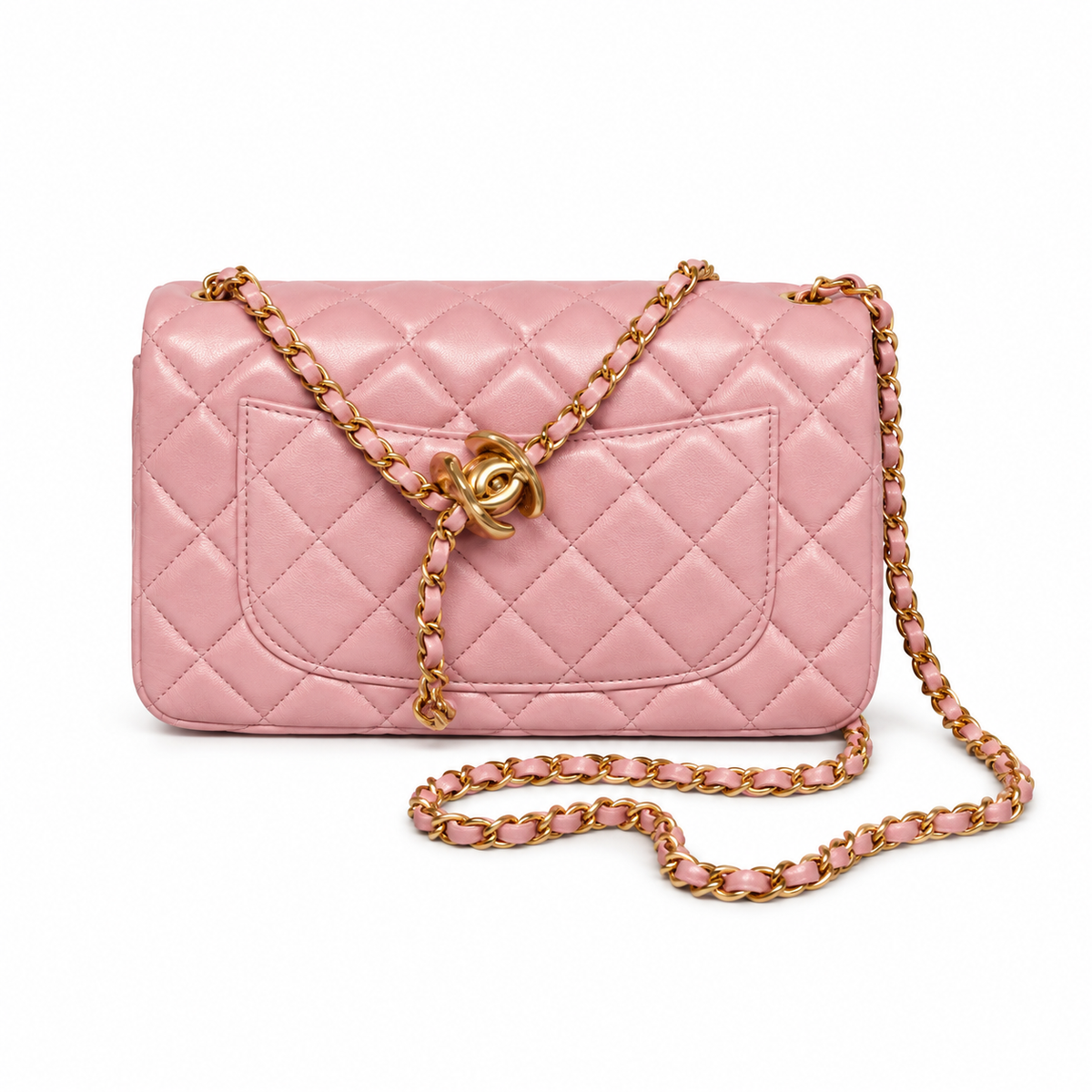 Chanel Quilted Structured Day Bag 20×13×7cm