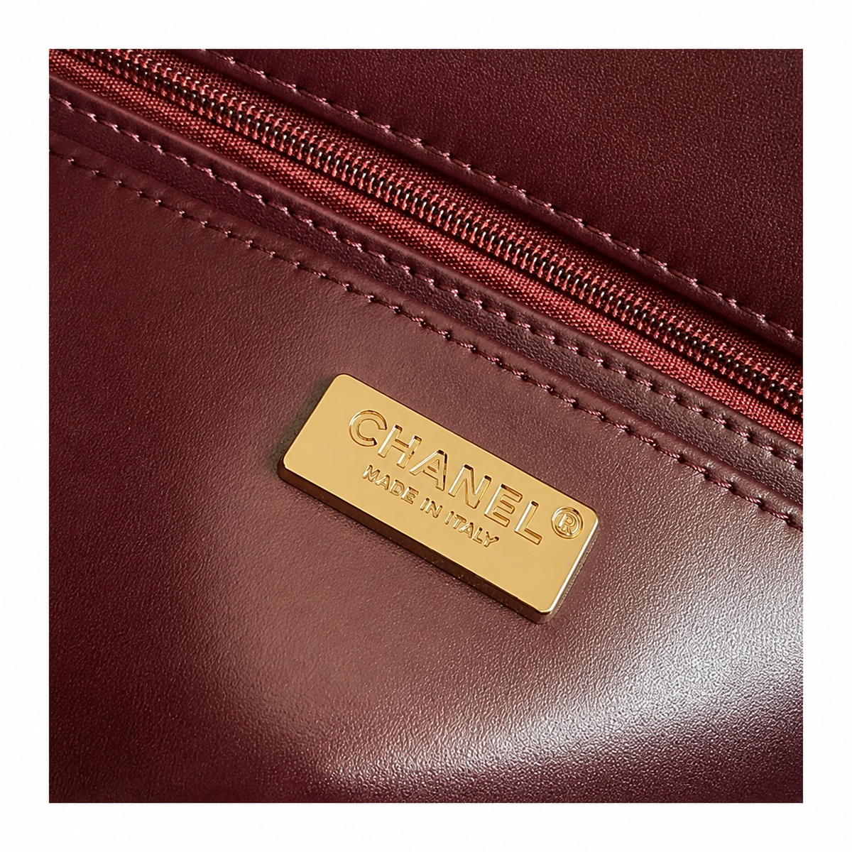 Chanel Red Tweed-Check Sequin & Burgundy Leather Flap Bag | Two-State Design, Gold CC & Full Burgundy Interior