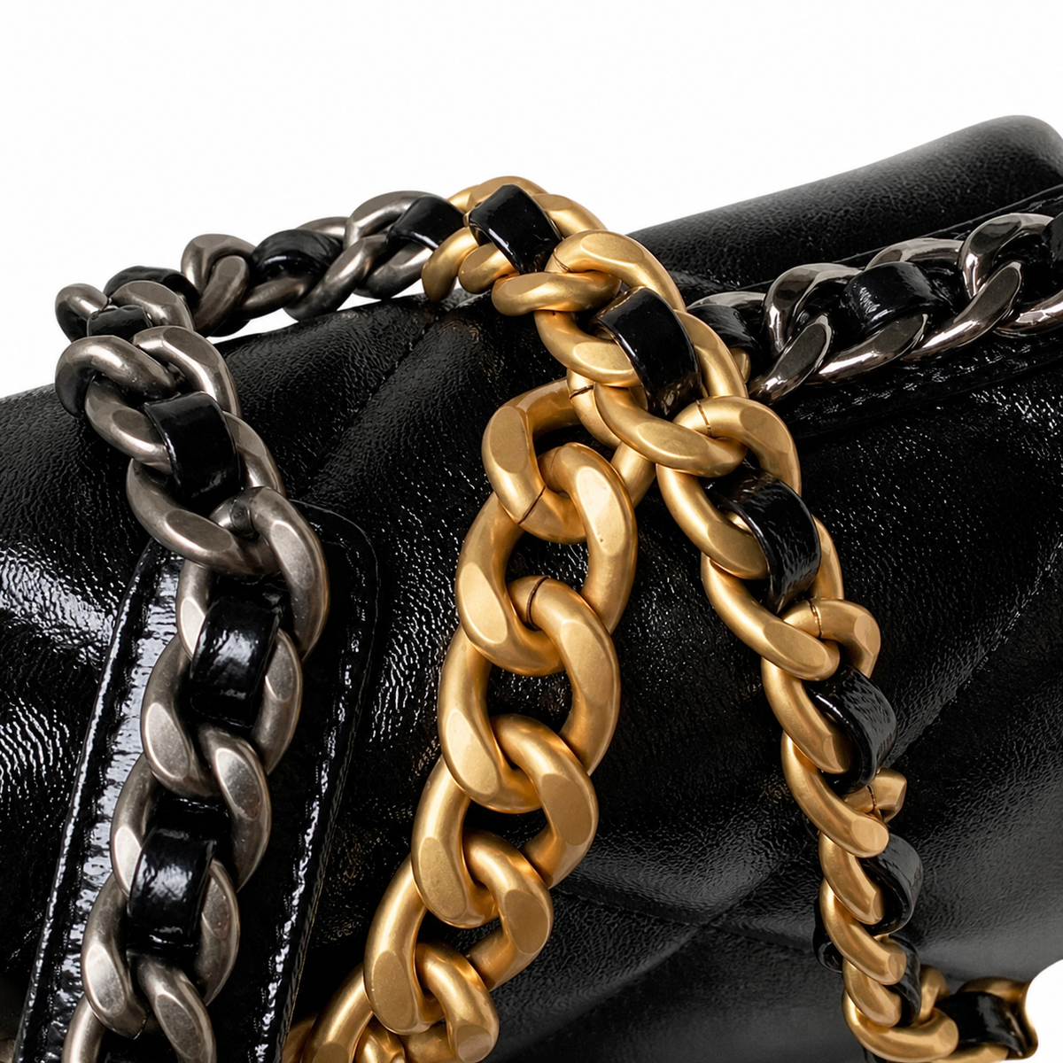 Chanel Classic Quilted Flap Bag | CC Turn-Lock Gold Hardware Leather Chain — 26cm