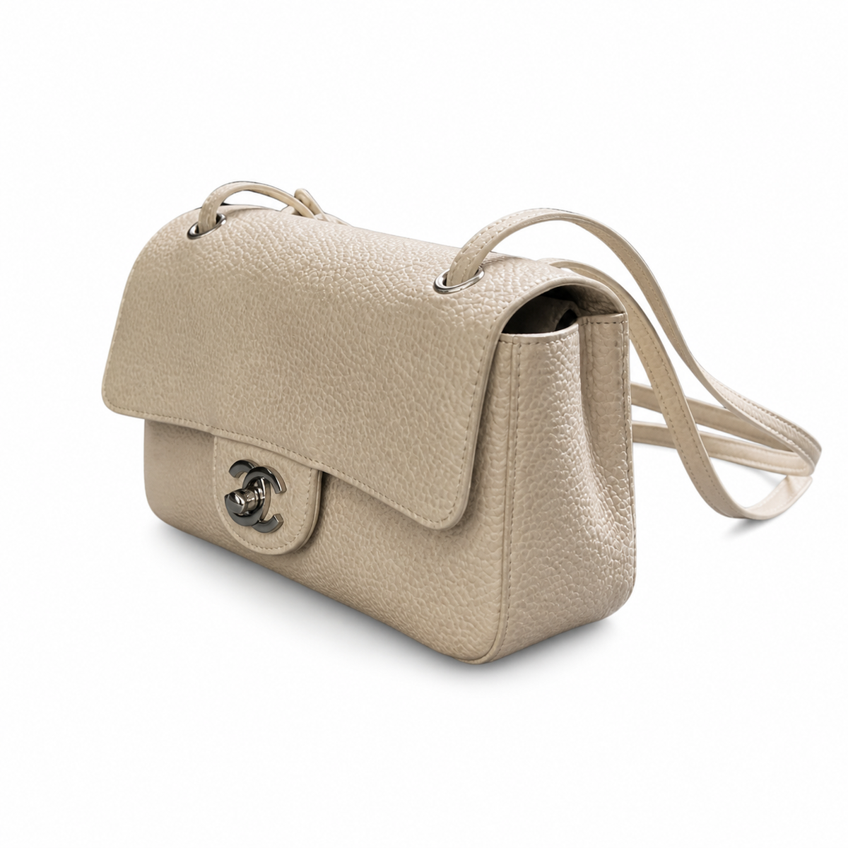 Chanel Classic Quilted Mini Flap Bag | CC Turn-Lock Leather Chain Strap — 13cm