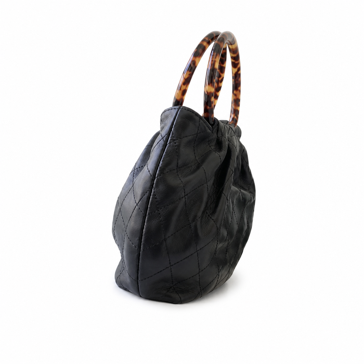 Chanel Classic Quilted Top Handle Handbag | CC Turn-Lock Chain Strap — 24cm