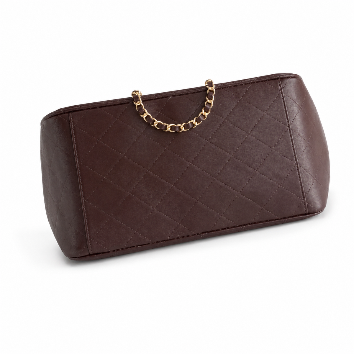 Chanel Burgundy Caviar Leather Large Quilted Shopper Tote | Embossed CC Logo & Gold Chain