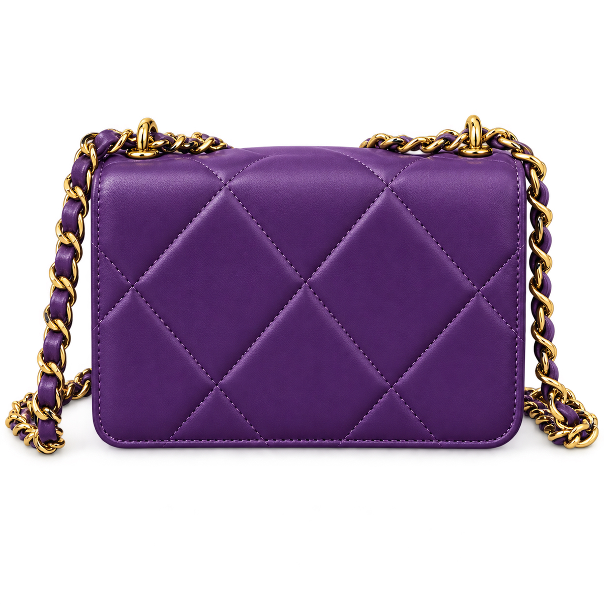 Chanel Classic Quilted Slim Flap Bag | CC Turn-Lock Leather Chain Strap — 12x19.5cm