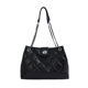 Quilted Leather Chain Shoulder Tote