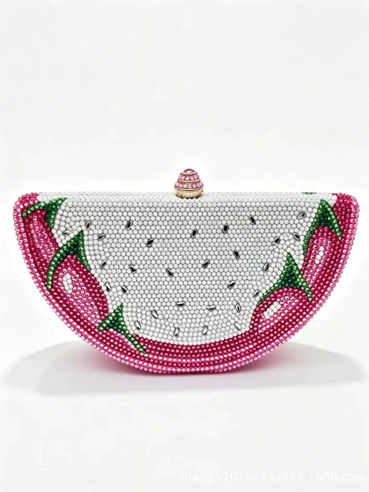 Crystal Dragon Fruit Slice Clutch 28cm