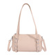 Beige Buckle Strap Shoulder Bag 21.5cm